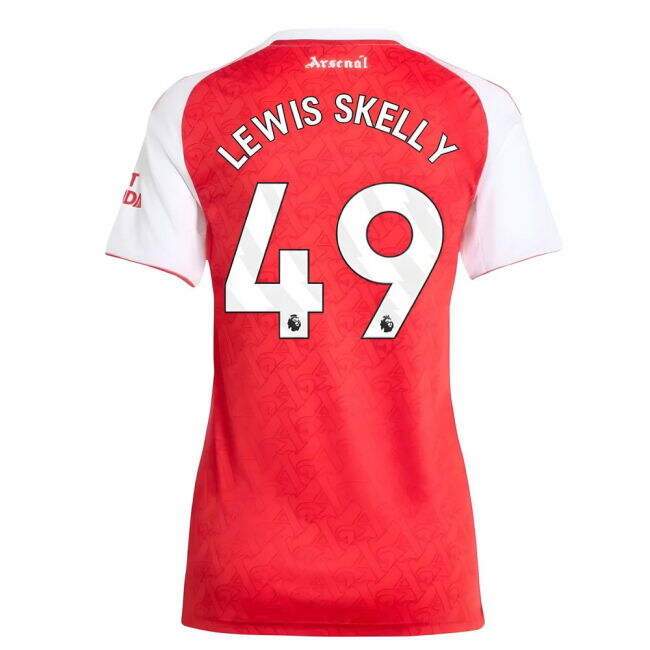 Lewis Skelly 49 New Breathable Arsenal Home Match Shirt (Womens)