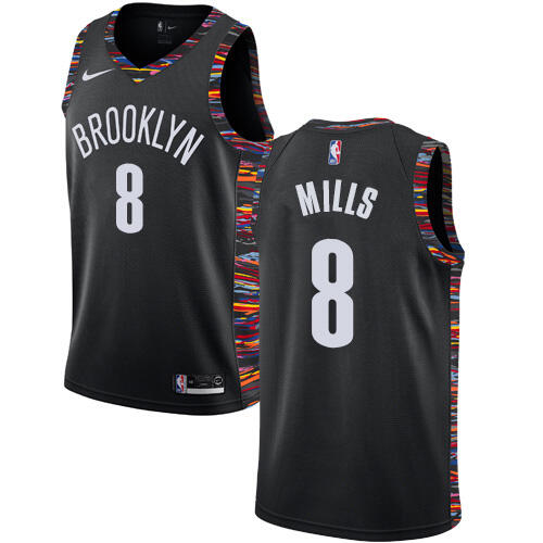 Official Nets NBA Swingman Jersey #8 Patty Mills 2018 City - Black
