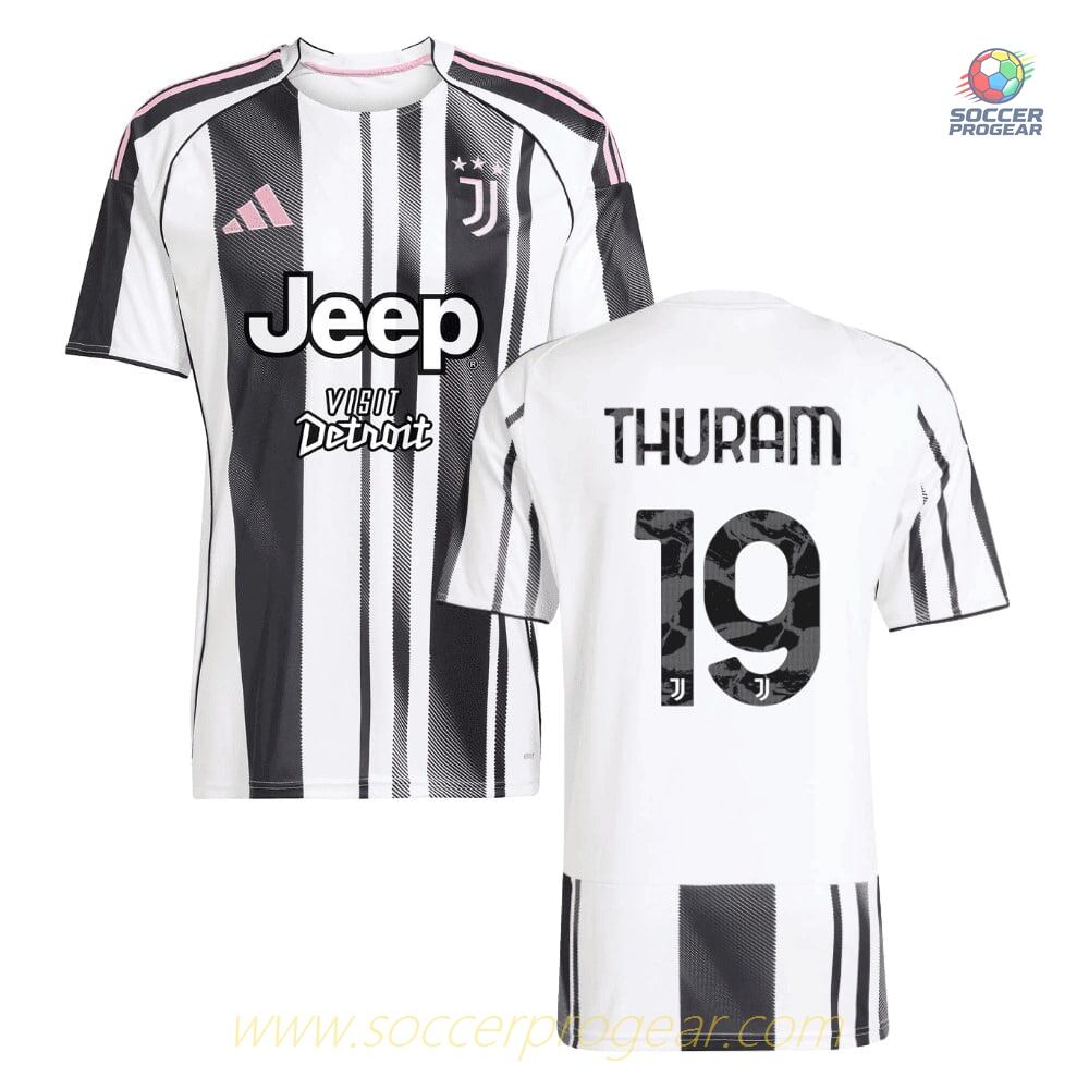 Juventus Home Team Jersey 2025-26 Edition Thuram