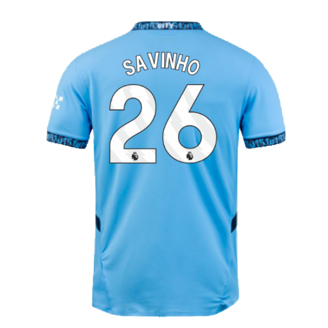 Savinho 26 Authentic 2024-2025 Man City EPL Home Strip