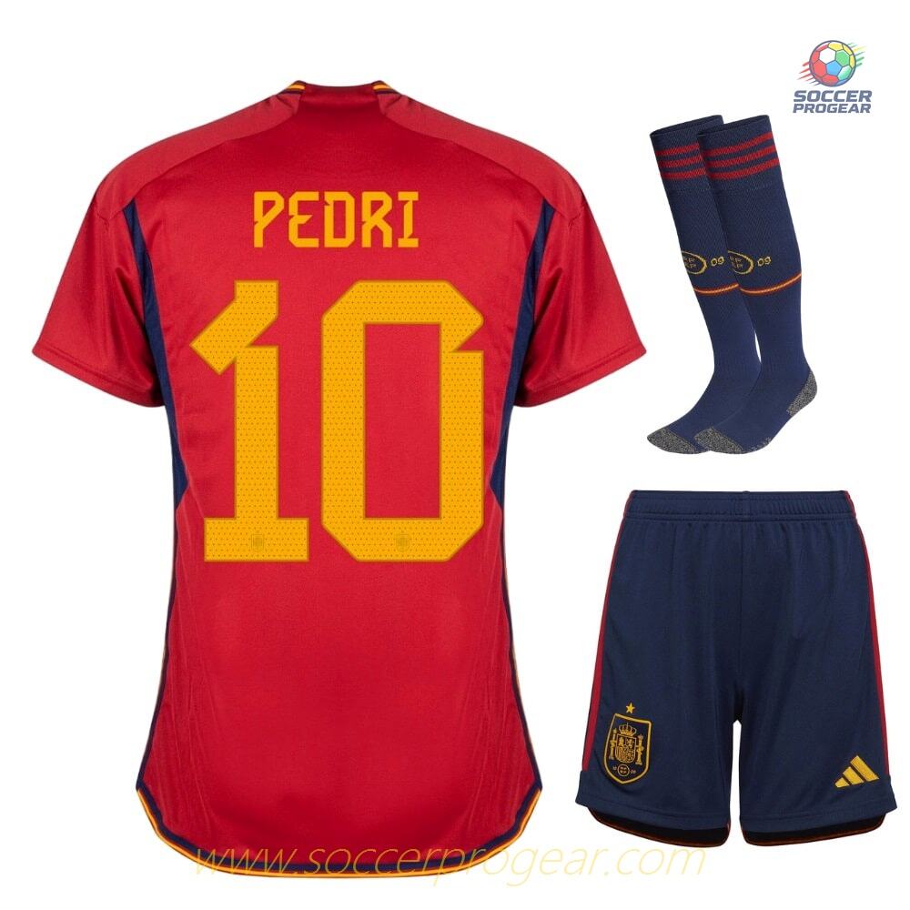 CHILDREN'S JERSEY SPAIN Official HOME 2023 2024 PEDRI