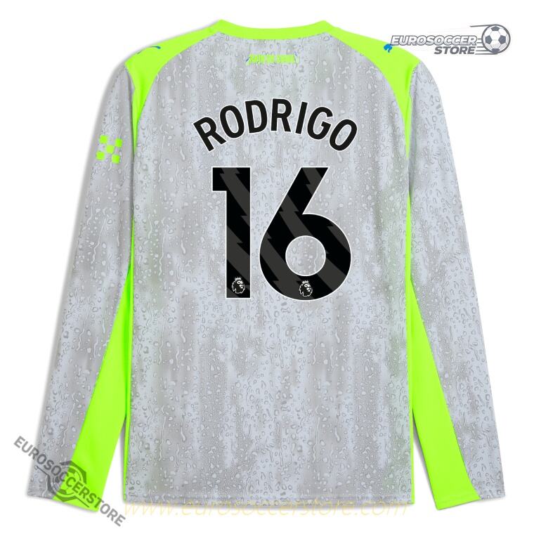25-26 Season Manchester City Third Long Sleeve Jersey - RODRIGO #16