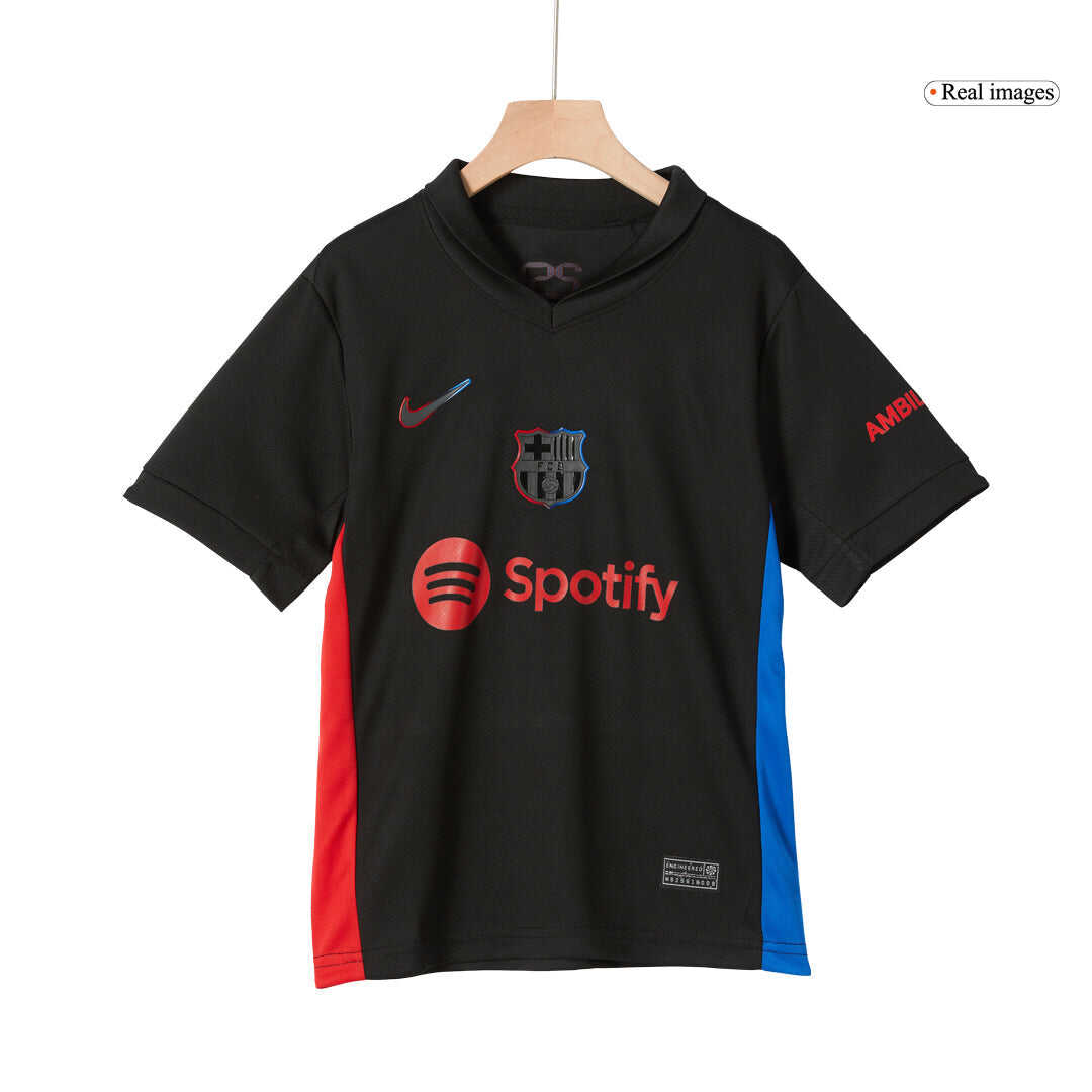 Kid's Barcelona Away Soccer Jersey Kit(Jersey+Shorts) 2024/25Authentic