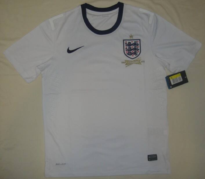 2013 England Home White Jersey ShirtPlayer Version - Official Replica
