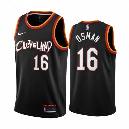 Cavs Cedi Osman #16 Authentic 2020 City NBA Swingman Jersey Black