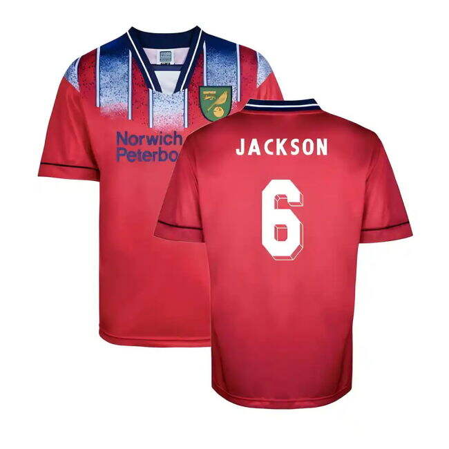 Norwich Away Iconic - Economical Football Shirt Jackson 6 Adults#747