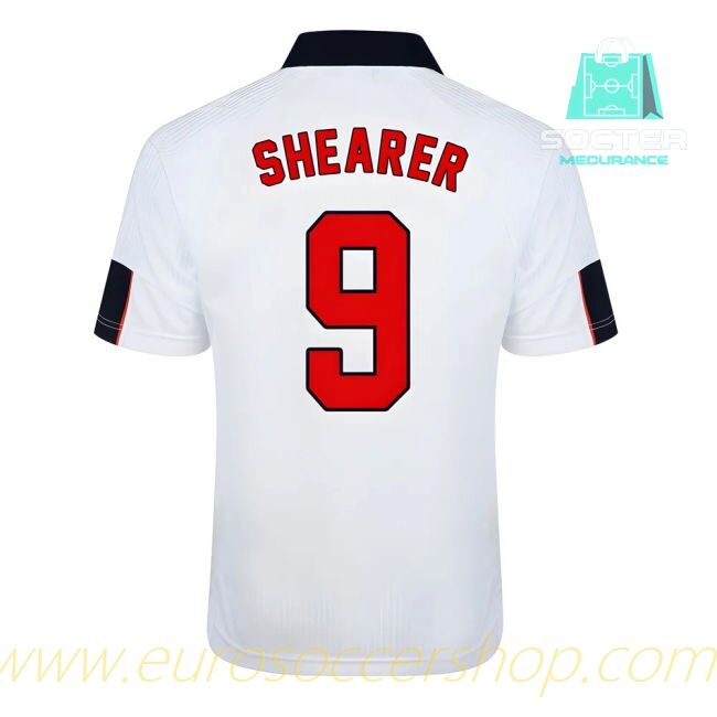 Three Lions Home Football Shirt World Cup (Shearer 9)
