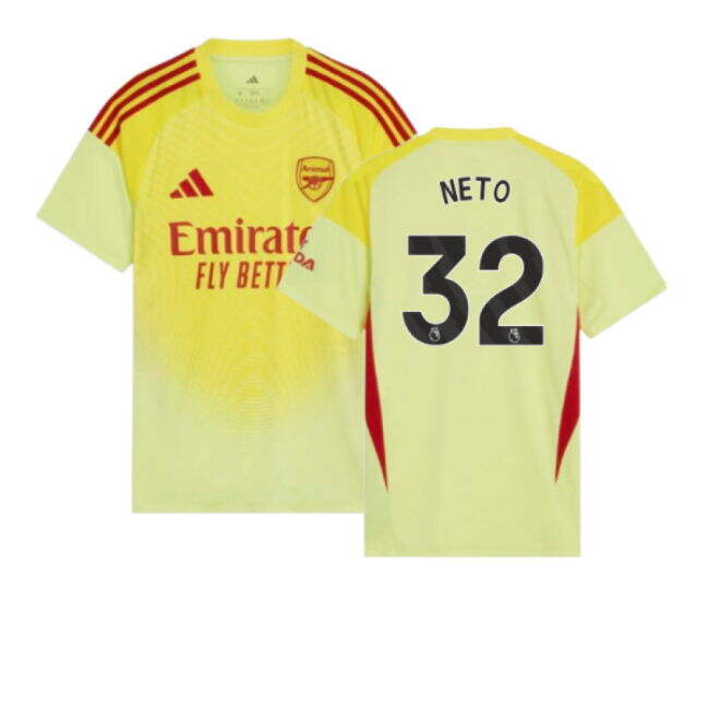 2025-2026 Arsenal Home Goalkeeper Shirt (Yellow) (Neto 32)