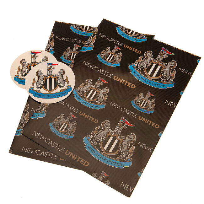 Newcastle United FC Text Gift Wrap - authentic style