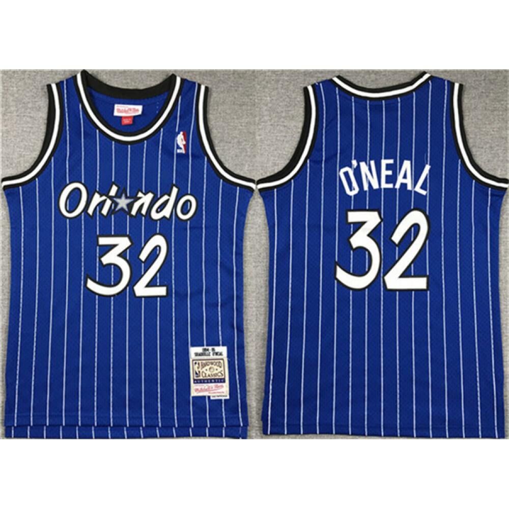 Elite Men's Orlando Magic #32 Shaquille Blue Basketball Jersey