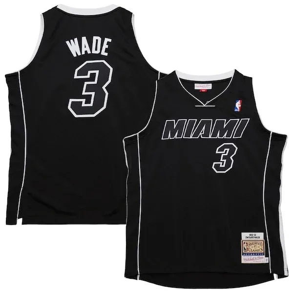 Dwyane Wade MIA Authentic Jersey - high-quality NBA - Black sports