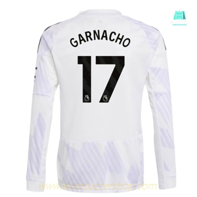 2025-2026 Man Utd Long Sleeve Away Shirt (Kids) (Garnacho 17)