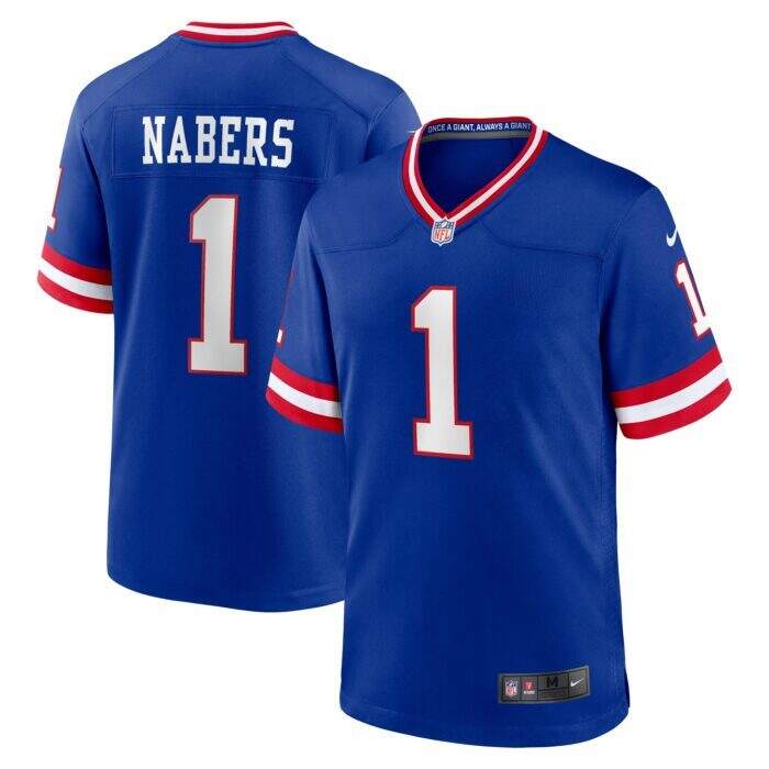 Men's New York Giants Malik Nabers Nike Royal 2nd Alternat...