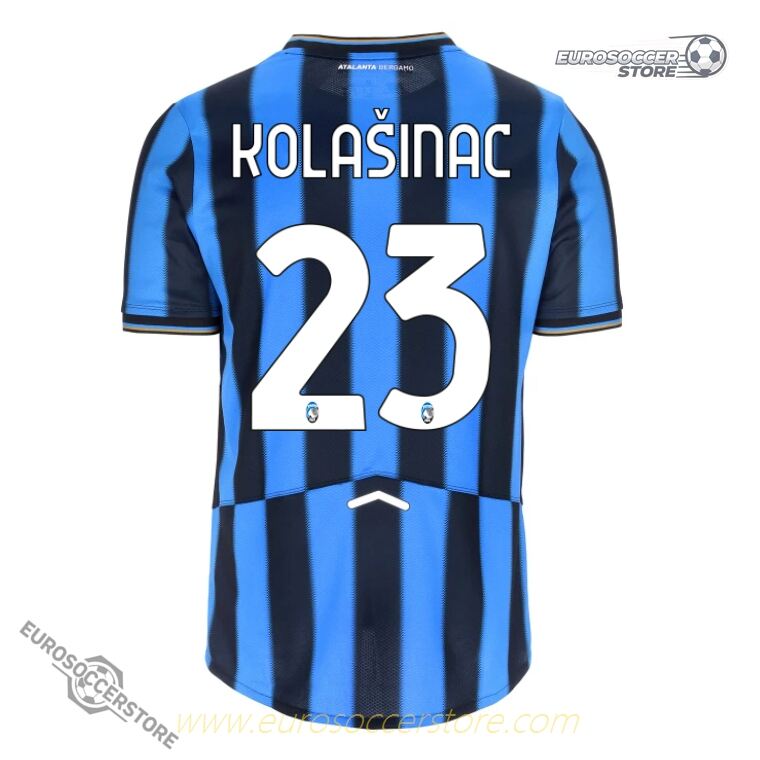 Atalanta 25-26 Season Home Jersey Featuring KOLAŠINAC with Number 23