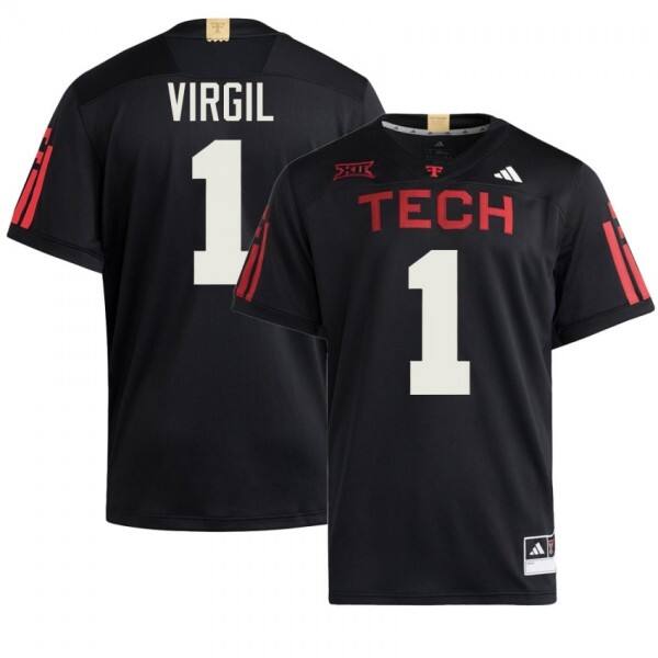 Texas Tech Red Raiders Men Reggie Virgil #1 Ncaa Red Elite Series