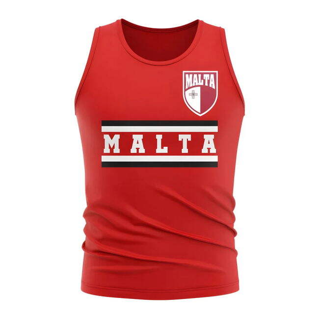 Malta Core Football Country Sleeveless Tee (Red) Premium