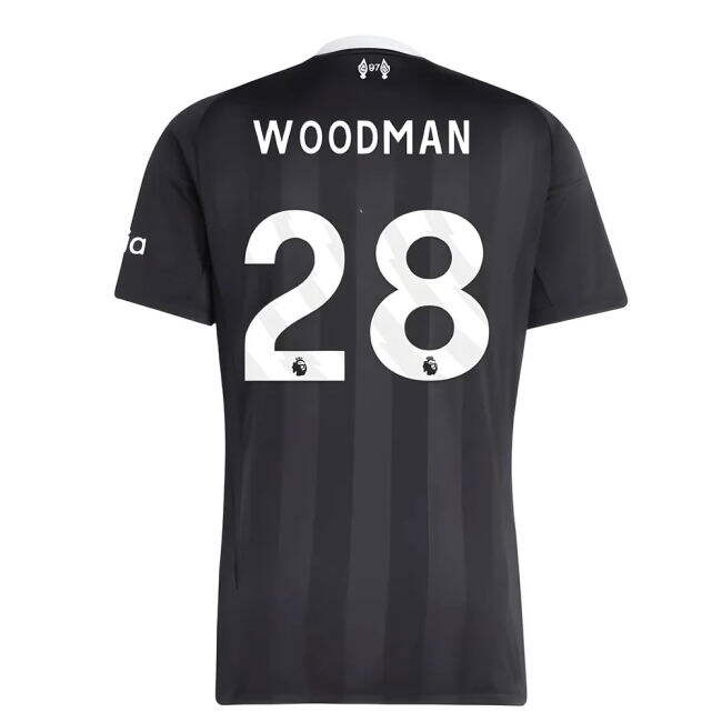 Adult 2025-2026 Liverpool Third Goalkeeper Shirt (Black) (Woodman 28)