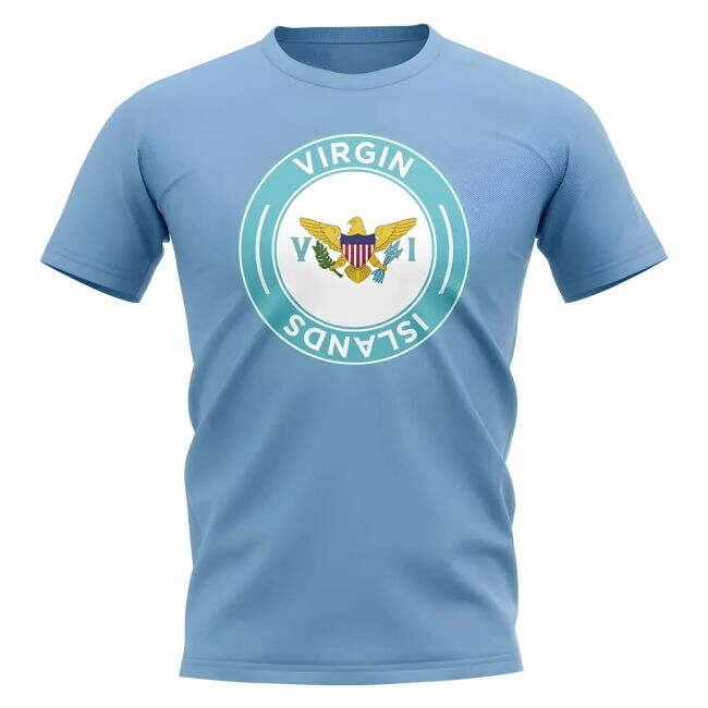 U.S Virgin Islands Football Badge T-Shirt (Sky)