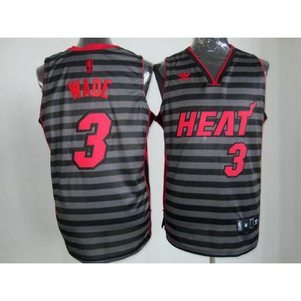 Game Day Vintage Men's Heat #3 Dwyane Black Basketball Jersey