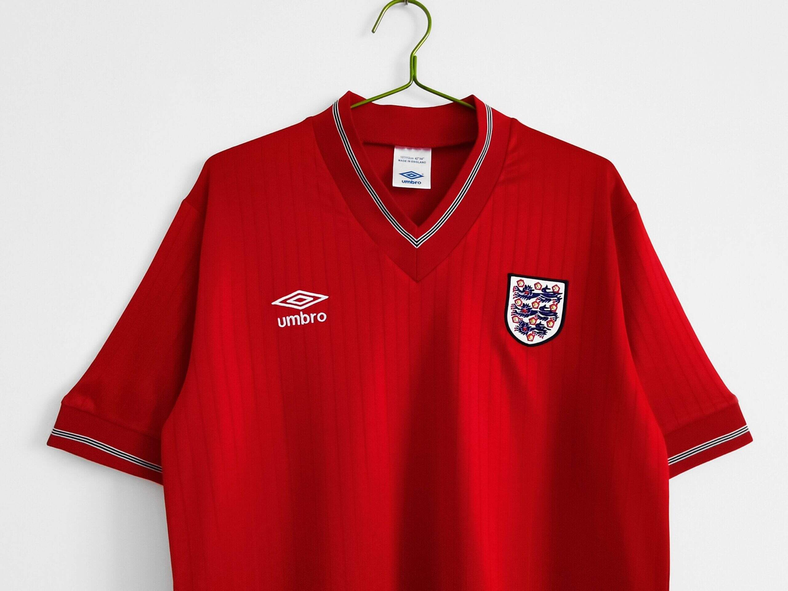 1984/87 England home kit red