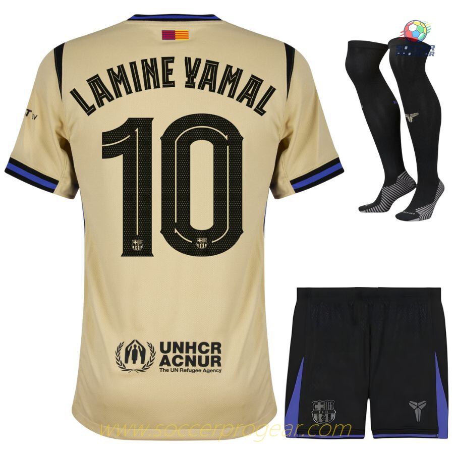 Barca Away Kids Edition Football Kit Team Jersey 2025-2026 Season Lamine Yamal