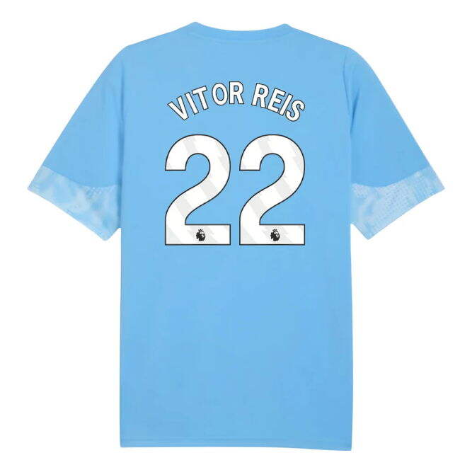 2025-2026 Man City Training Jersey (Light Blue) (Vitor Reis 22) (Co...