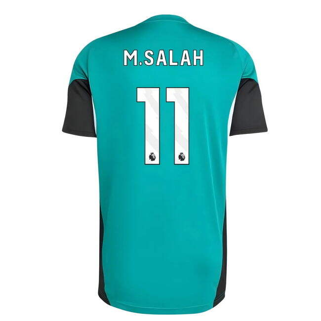 Adult 2025-2026 Liverpool EU Training Jersey (Green) (M.Salah 11)