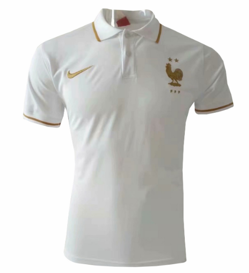 2019-20 FRANCE WHITE POLO SHIRT - Official Replica 5511