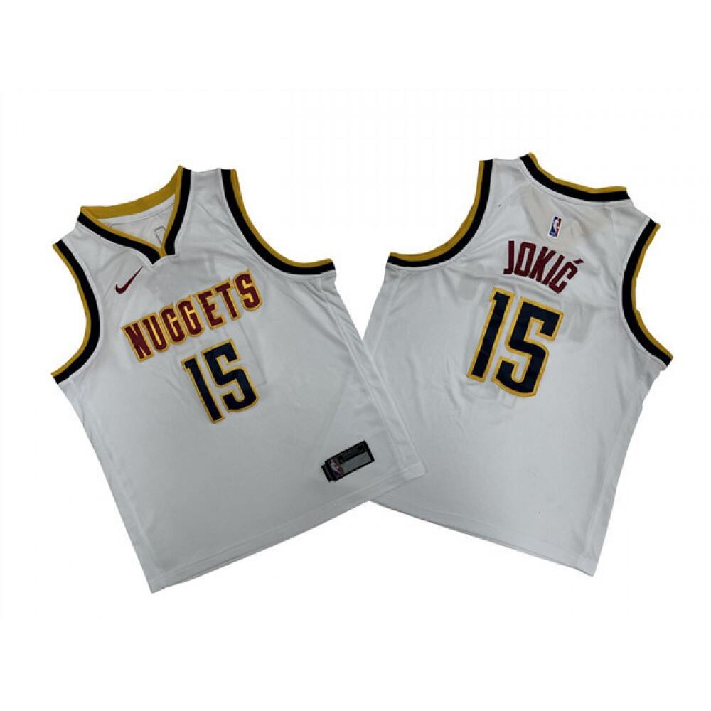Denver Nuggets Nikola Jokic15 White Jersey - NBA Collection