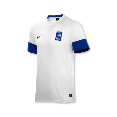 2013-14 Greece Home Soccer Football Jersey Shirt - Official Replica