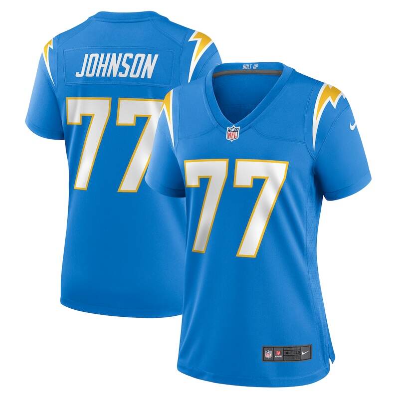 None Zion Johnson LA Chargers Official Game Jersey for NFL Fans