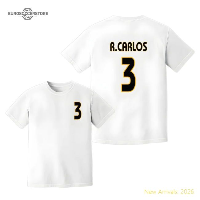 High-Quality Professional-Grade Roberto Carlos Real Madrid Hero Tee