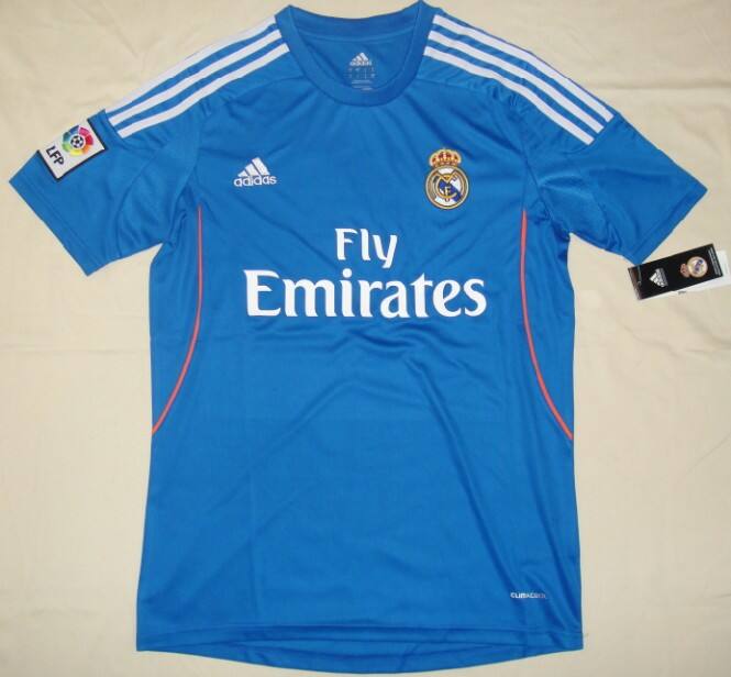 13-14 Real Madrid Away Blue Soccer Jersey KitShirtShorts - Official