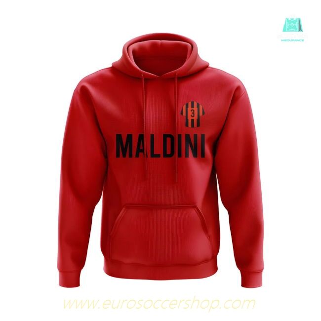 Paolo Maldini AC Milan Number Hoody (Red)