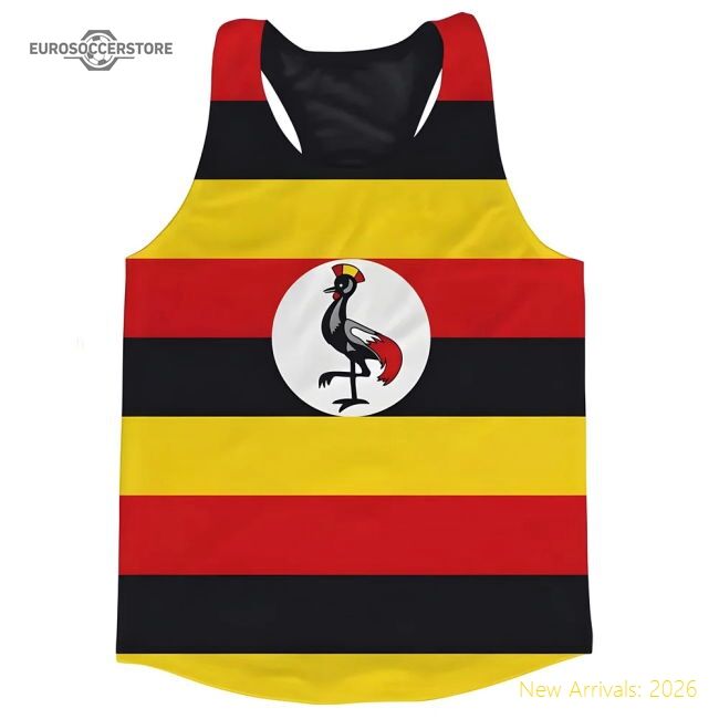 Uganda Flag Running Vest - Excellent Value - Match Quality