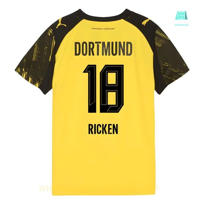 2025-2026 Borussia Dortmund Home Shirt (Kids) (Ricken 18)