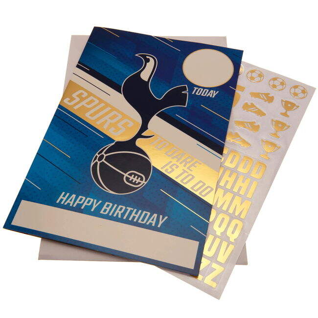 Tottenham Hotspur FC Birthday Card With Stickers - authentic style
