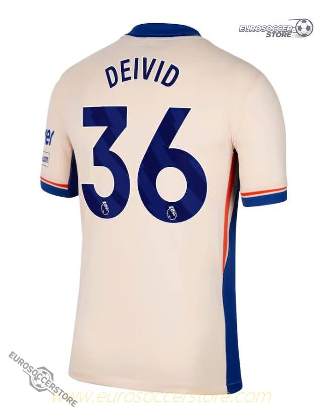 Deivid's Chelsea Away Jersey Number 36 for the 24-25 Season