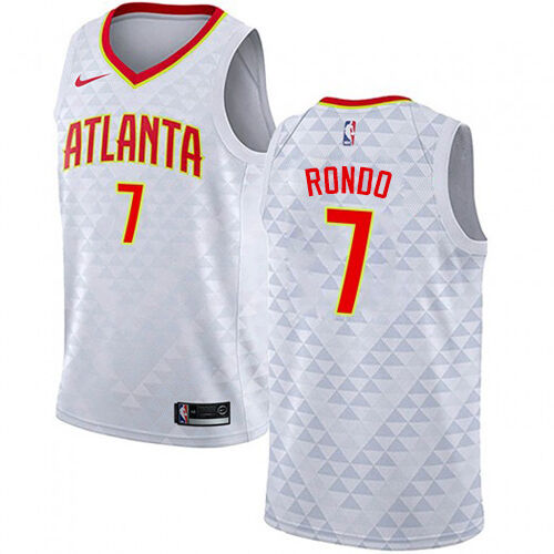 Elite ATL #7 Rajon Rondo 2024 Icon NBA Swingman Jersey White -