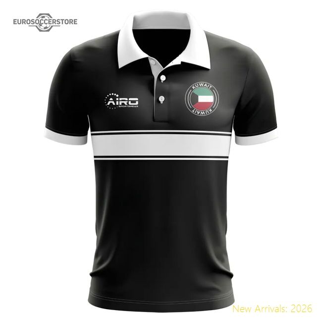 Outstanding Kuwait Concept Stripe Polo Shirt (black) - Match Quality