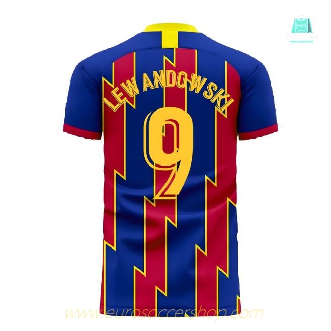 Catalonia 2025-2026 Home Concept Football Kit (Libero) (LEWANDOWSKI 9)