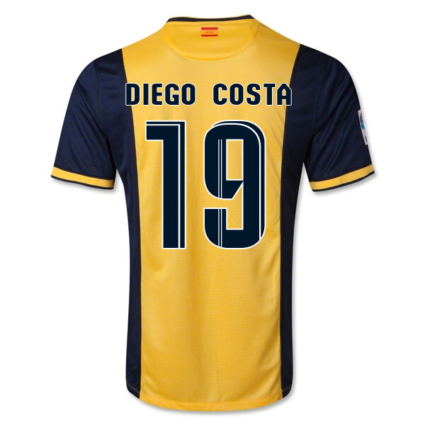 13-14 Atletico Madrid 19 Diego Costa Away Soccer Jersey Shirt -