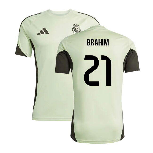 2025-2026 Real Madrid Training Jersey (Almost Lime) (Brahim 21)