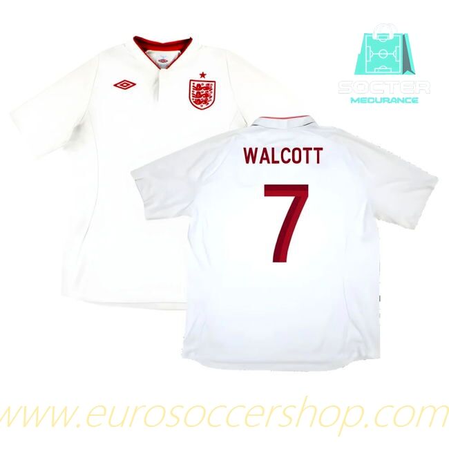 World Cup England National Team Home Football Shirt (Walcott 7)