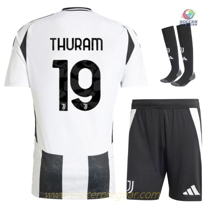 Juventus Children's Editionren's Home Soccer Football Shirt Soccer Football Shirt 2024/25 Collection Thuram