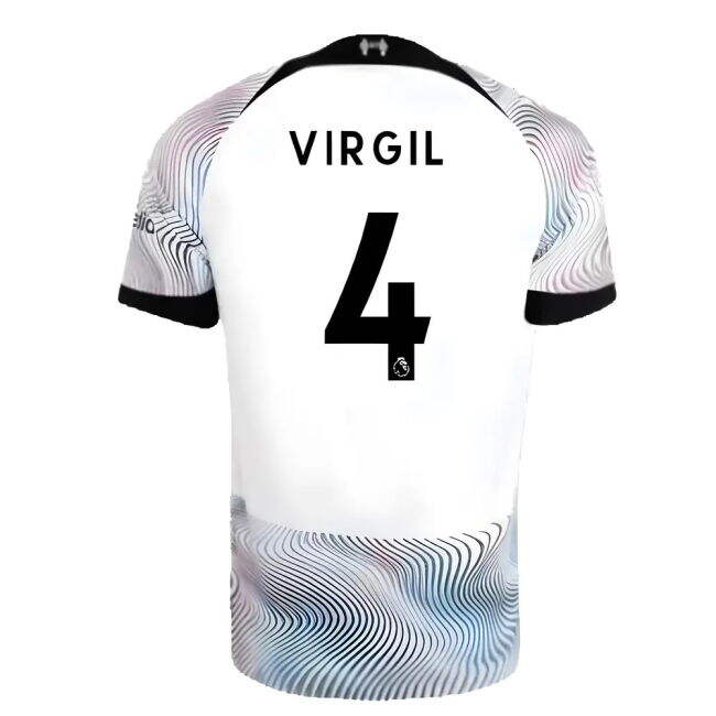Breathable Famous 2022-2023 LIV Away Player Issue - VIRGIL 4 Adul#722
