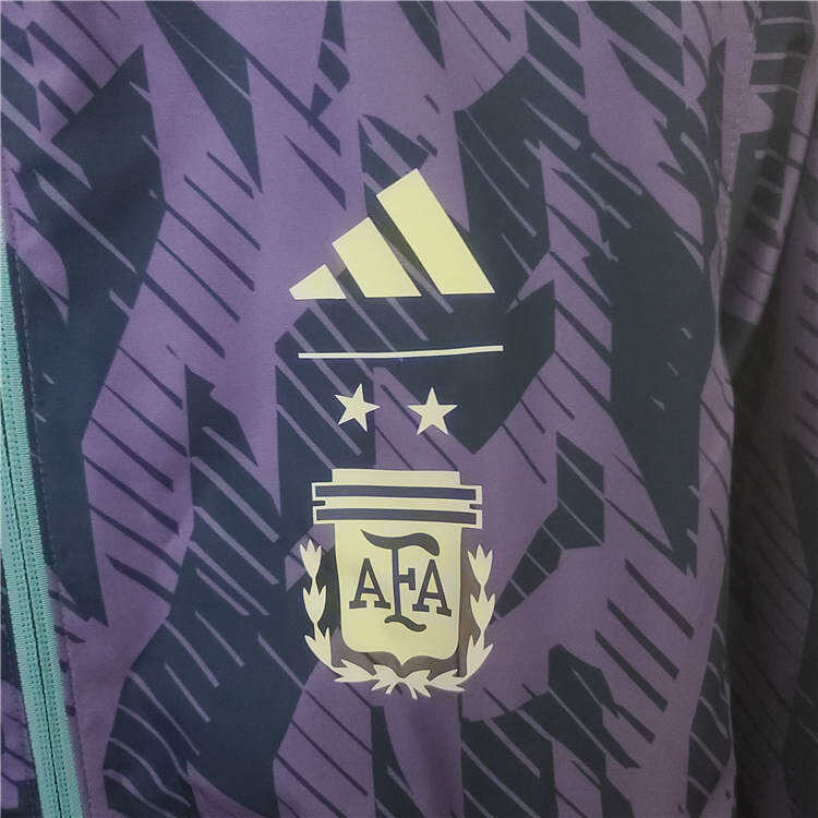 Argentina World Cup 2022 Purple Windbreaker Jacket - World Cup