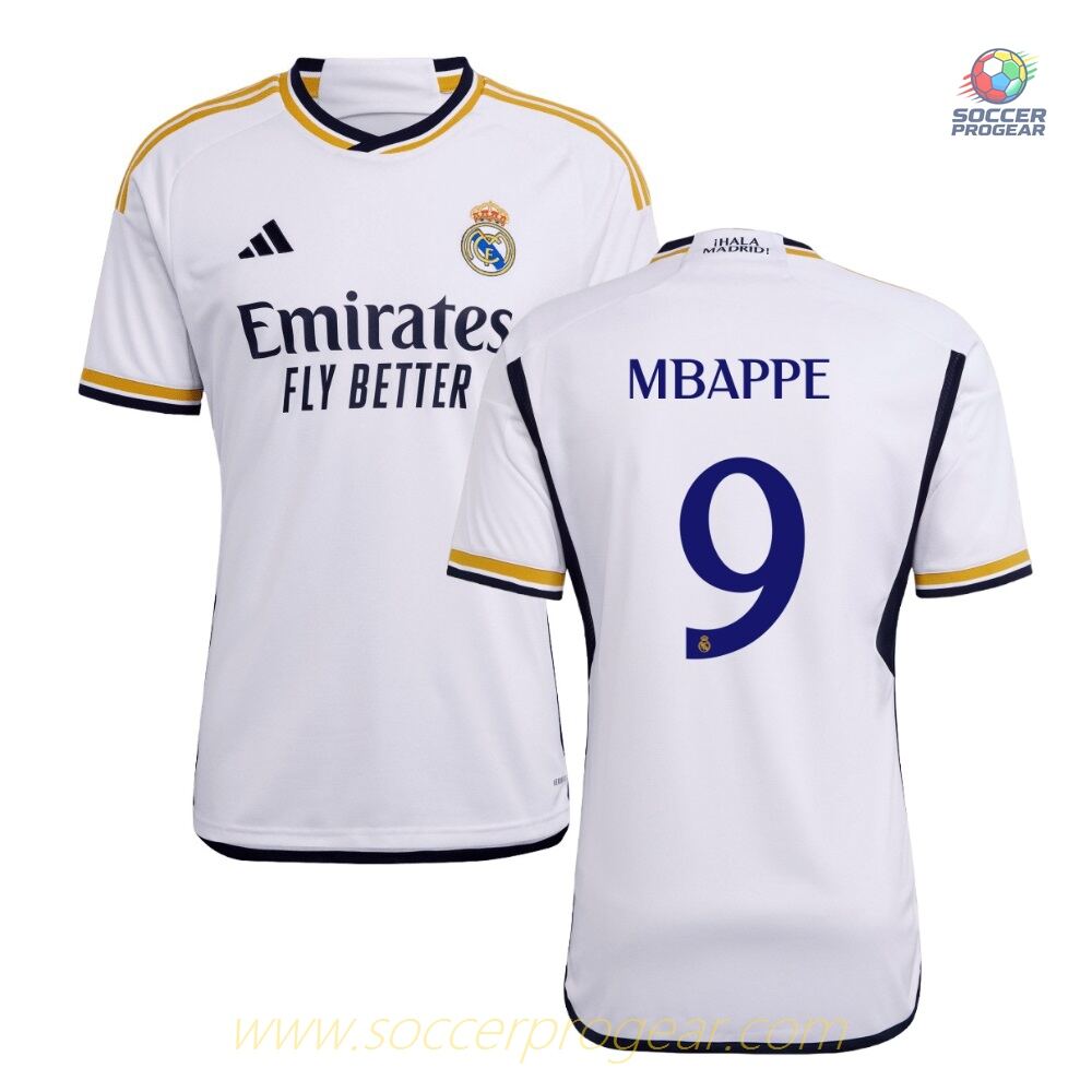 Real Madrid Mbappe Home Football Team Jersey 2023 2024