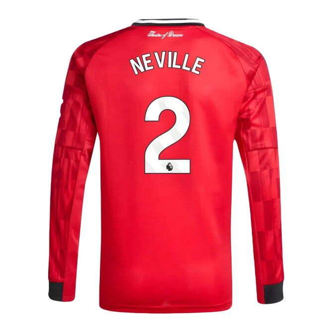 Budget-Friendly Man Utd Neville 2 2025-2026 Man Utd Long Sleeve Hom...