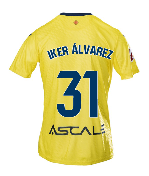 IKER ÁLVAREZ's Villarreal Home Jersey, Number 31, for the 25-26 Season